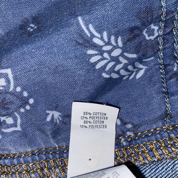 Aerie Distressed Denim Shorts With Printed Pockets - Picture 8 of 8